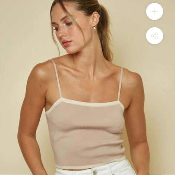 lalavon neutral cardigan and tank set size M/L Soft Closet Staple Coord Set - Picture 4 of 16